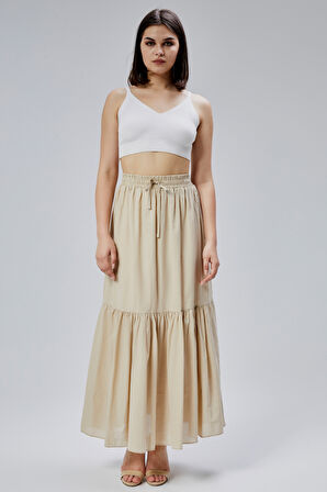 Vizon Regular Pamuklu Vual Etek 