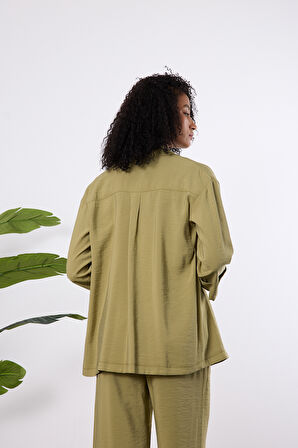 Açık Haki Regular Astarsız Mevsimlik Ceket