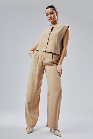 Taş Regular Modal Kumaş Yelek