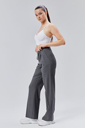 Antrasit Rahat Kalıp Dokuma Palazzo Pantolon
