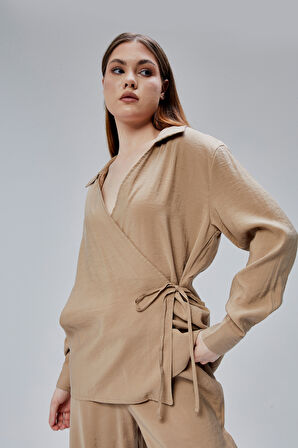 Vizon Regular Bağlama Detaylı Gömlek