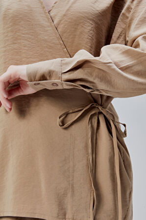 Vizon Regular Bağlama Detaylı Gömlek