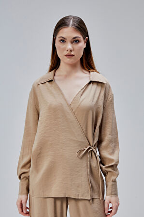 Vizon Regular Bağlama Detaylı Gömlek