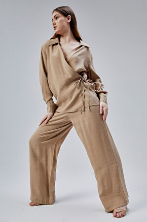 Vizon Salaş Kesim Geniş Paça Pantolon