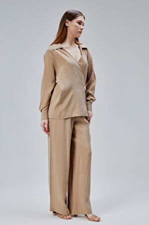 Vizon Salaş Kesim Geniş Paça Pantolon