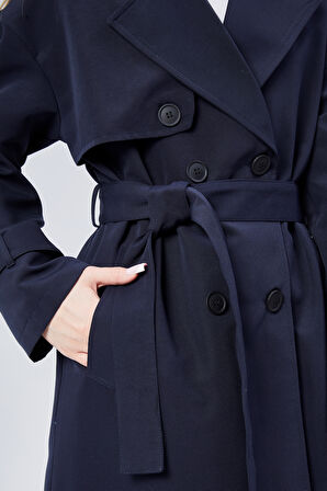 Oversize Rüzgarlık Detaylı Trençkot