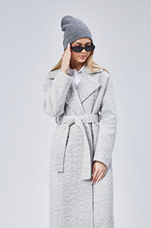 Kadın Buklet Kaşe Oversize Kaban