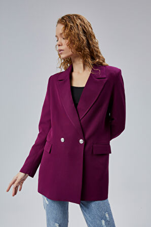 Oversize Dokuma Blazer Ceket