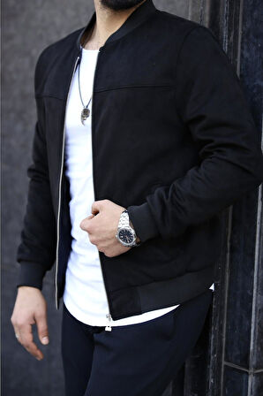 Erkek Bomber Mevsimlik Süet Ceket