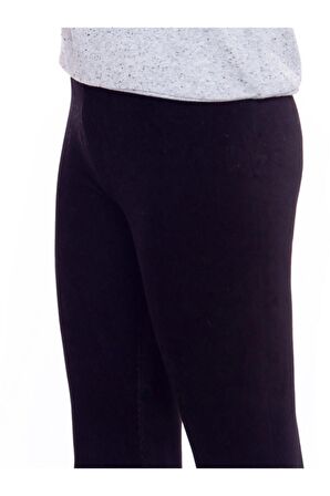 Kadın Siyah Fitilli Kadife Tayt Pantolon