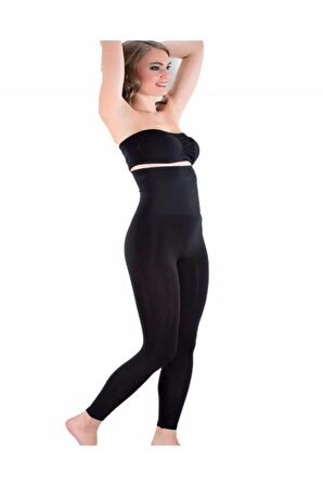 Kadın Siyah Yüksek Bel Tayt