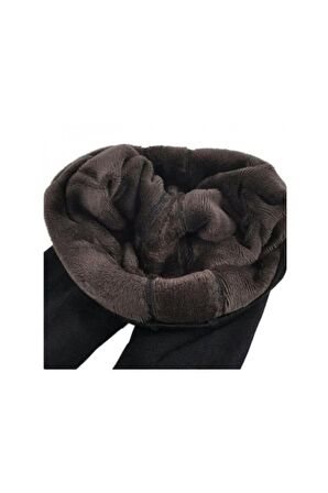 Içi Peluşlu Kışlık Termal Tayt Içlik Siyah Kadın Peluş Tayt 9020
