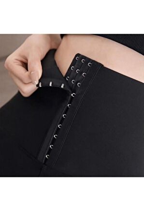 Yüksek Bel Inceltici Sıkılaştırıcı Ağraflı Korse Tayt 3 Kademeli Korse Tayt