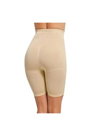 Kadın Ten Rengi Paçalı Basen Toparlayıcı Dikişsiz Korse