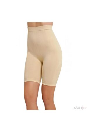 Kadın Ten Rengi Paçalı Basen Toparlayıcı Dikişsiz Korse