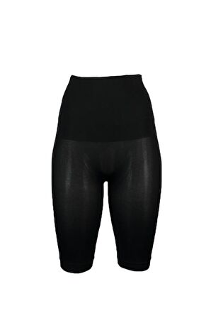 Kadın Siyah Yüksek Bel Uzun Paçalı Göbek Basen Korsesi 2460