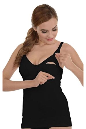 Kadın Siyah Emzirme Atleti