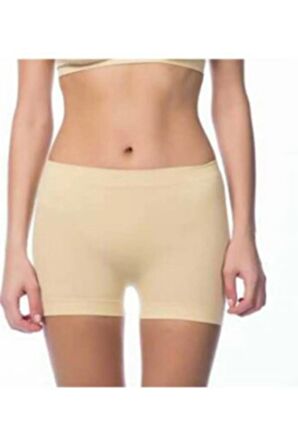 2029 Kadın Ten Dikişsiz Şort Tayt