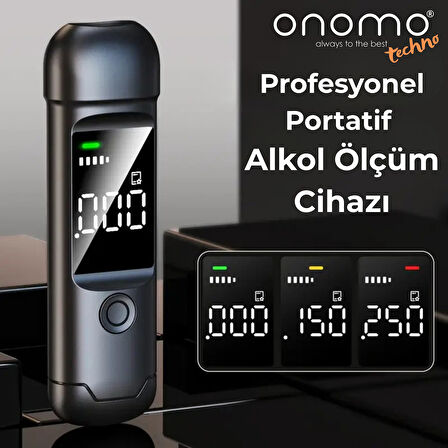 Onomo Techno Profesyonel Alkolmetre Lacivert Alkol Ölçüm Cihazı