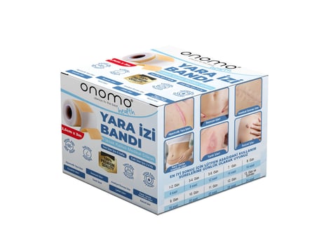 Onomo Health Silikon Yara İzi Bandı Ameliyat İzi Giderici Sezeryan Scar Keloid Yanık 2,5cm X 3m