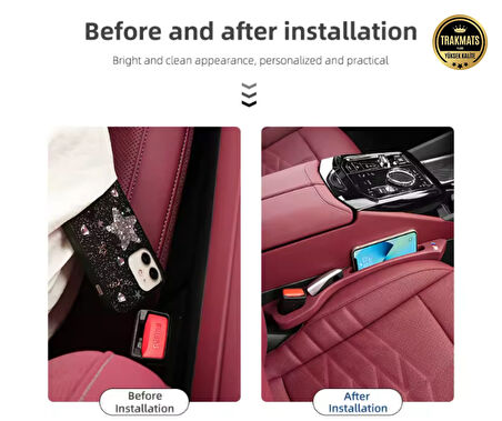 Ford Mondeo 2001-2002-2003-2004-2005-2006-2007 Araba Koltuk Arası Boşluk,Doldurucu,Organizer , İki Adet Bordo Araç İçi,Düzenleyici