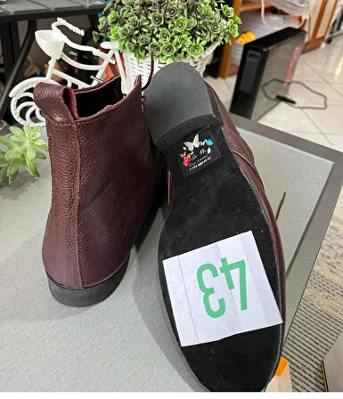 UZUN KONÇLU BORDO ERKEK TANGO-SOLO-SWING DANS BOTU