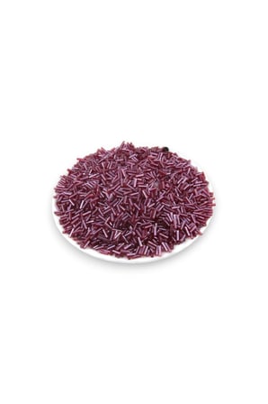 6x2 mm Mürdüm Boru Boncuk 100 Gr