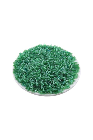 6x2 mm Türbe Yeşili Boru Boncuk 100 Gr