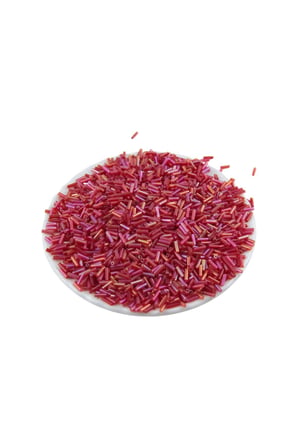 6x2 mm Kırmızı Janjan Boncuk 100 Gr Boncuk