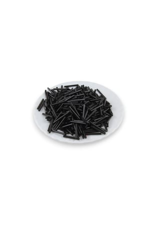 Siyah Uzun Boru 20 mm Boncuk 100 Gr