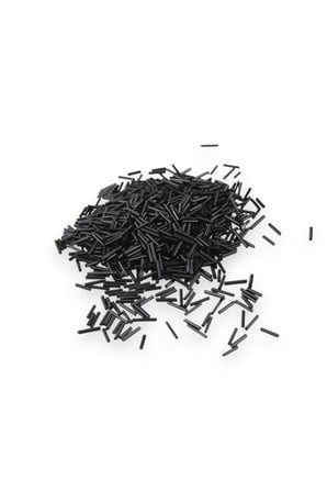 Siyah Uzun Boru 12 mm Boncuk 100 Gr