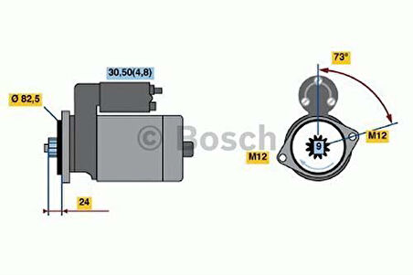 Bosch 0001125055 Marş Motoru 12V 9 Diş 2.0 KW Volkswagen Crafter Lt 28-35 2.5 TDI 06-13-5 6461510101