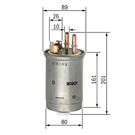 Bosch 0450905145 Yakıt Filtresi (Kl28) A80-A100-A6H84Wk03Wk834 1 ACK 2,8 Audi 1985-97 