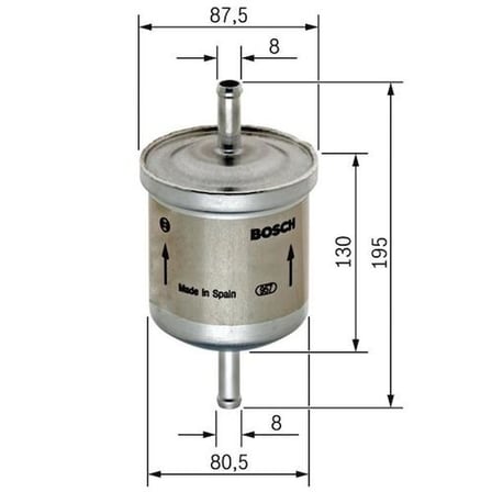 Bosch 450905216 Yakıt Filtresi B.Y Tıp Volvo 850 91-96 C70 Cabrıo Coupe 98-05 S70 97-00 V70 97-00 Xc70 97-02 S90 2.9 97-98 Buyuk Tıp Tırnaksız
