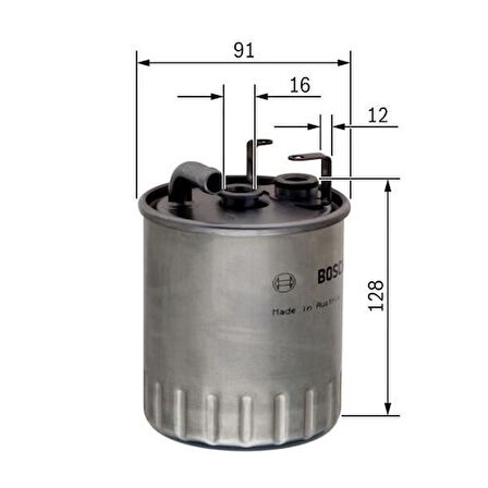 Bosch 0450905930 Yakıt Filtresi W168 98-04 Vaneo 414 02-05 Vito 638 99-03 Sprinter 901 902 903 904 905 00-05 6110920201