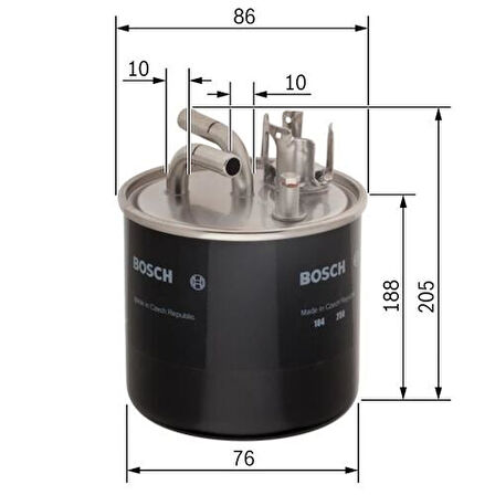 Bosch 0450906459 Yakıt Filtresi Mazot Audi A6 2.7 3.0 TDI Bmk Bng Asb Bsg Bpp 04-10 4F0127435A