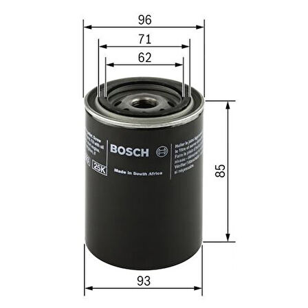Bosch 0451103219 Yağ Filtre Volvo 260 740 760 850 940 960 C70 850 3517857