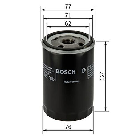 Bosch 0451103259 Yağ Filtresi Escort 98-00 Mondeo I II 92-00 Focus I 98-05 1.6 1.8 2.0 Fiesta III IV 1.6 1 978M6714B4A