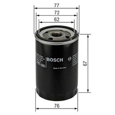 Bosch 0451103300 Yağ Filtresi Doblo Marea Punto Stilo Brava Bravo Palio 1.2 1.4 1.6 1.8 2.1 71736159