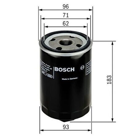 Bosch 0451203087 Yağ Filtresi Passat Lt28 35 40 55 T4 A80 A4 A6 A8 Superb Volvo 740 760 780 940 960 85-02 FN0016