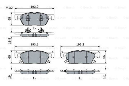 Bosch 0986424326 Ön Fren Balatası Ford Galaxy III 15-Edge 2.0 Ecoblue 18-S-Max 18- 1884555