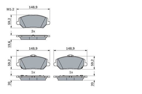 Bosch 0986424862 Disk Balata Ceed 1.0 T-GDI-Ceed 1.0 T-GDI Sports Wagon-Ceed 1.4-Ceed 1.4 Sports Wagon 58101G4A00