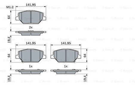 Bosch 0986424869 Ön Fren Balatası 17 İnç Opel Insignia B 17- 84120877