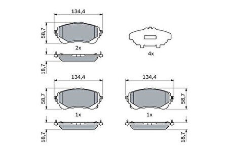 Bosch 0986424898 Ön Balata Corolla 1.6 VVTI-1.8 VVTI Hybrid 2019 446502470
