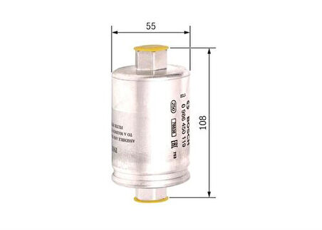 Bosch 0986450119 Yakıt Filtresi Land Rover Defender Discovery Range Rover II Jaguar XJ Xj308 Xj350 Chevrolet Tahoe SIIverado Rover ESR3117