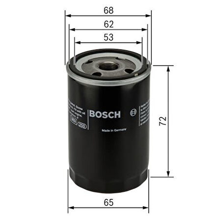 Bosch 0986452028 Yağ Filtresi Toyota Corolla 1988-2002 Benzinli AE92 AE101 AE111 Kasa 107-C1 05- 9091503001