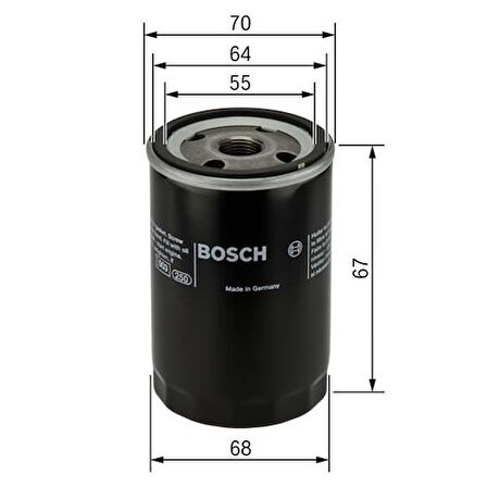 Bosch 0986452058 Yağ Filtresi Aveo Kalos 1.2I Sedan HB 05-Matiz Spark 0.8I HB 1.0L HB 05- 25183779