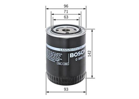 Bosch 0986452400 Yağ Filtresi A4 1.9 TDI 95-00 Passat 1.9 TDI 96-00 028115561G