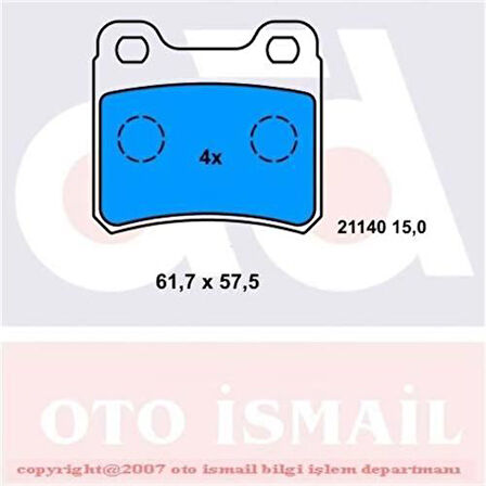 Bosch 0986460955 Arka Balata Vectra A 88-95-Astra F 94-98-Calibra A 90-97-Kadett E 86-91 0986Tb2158 1605877