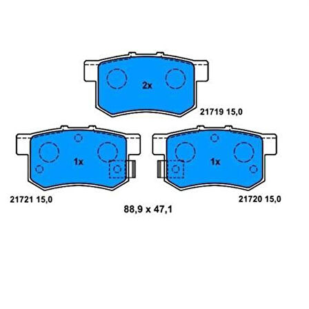 Bosch 0986461006 Arka Fren Balatası Honda Civic 2001-CRV 2001-2007 Accord 1998-2008 Frv 04- 43022S5AE50